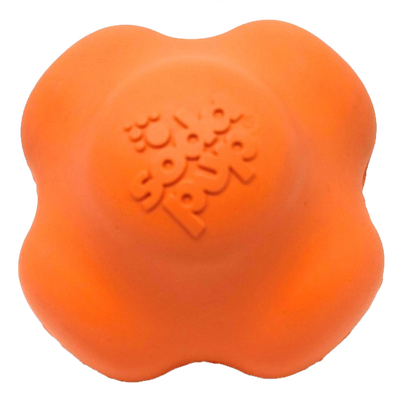 Crazy Bounce Rubber Dog Chew Toy for Power Chewers | Retrieving Ball | USA Made Large Crazy Bounce - Orange Squeeze Rubber Dog Toys SodaPup/True Dogs, LLC