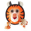 Squeaky Dog Toy Collection 8" Round Tiger-Squeak & Rope Dog Toys Dogline
