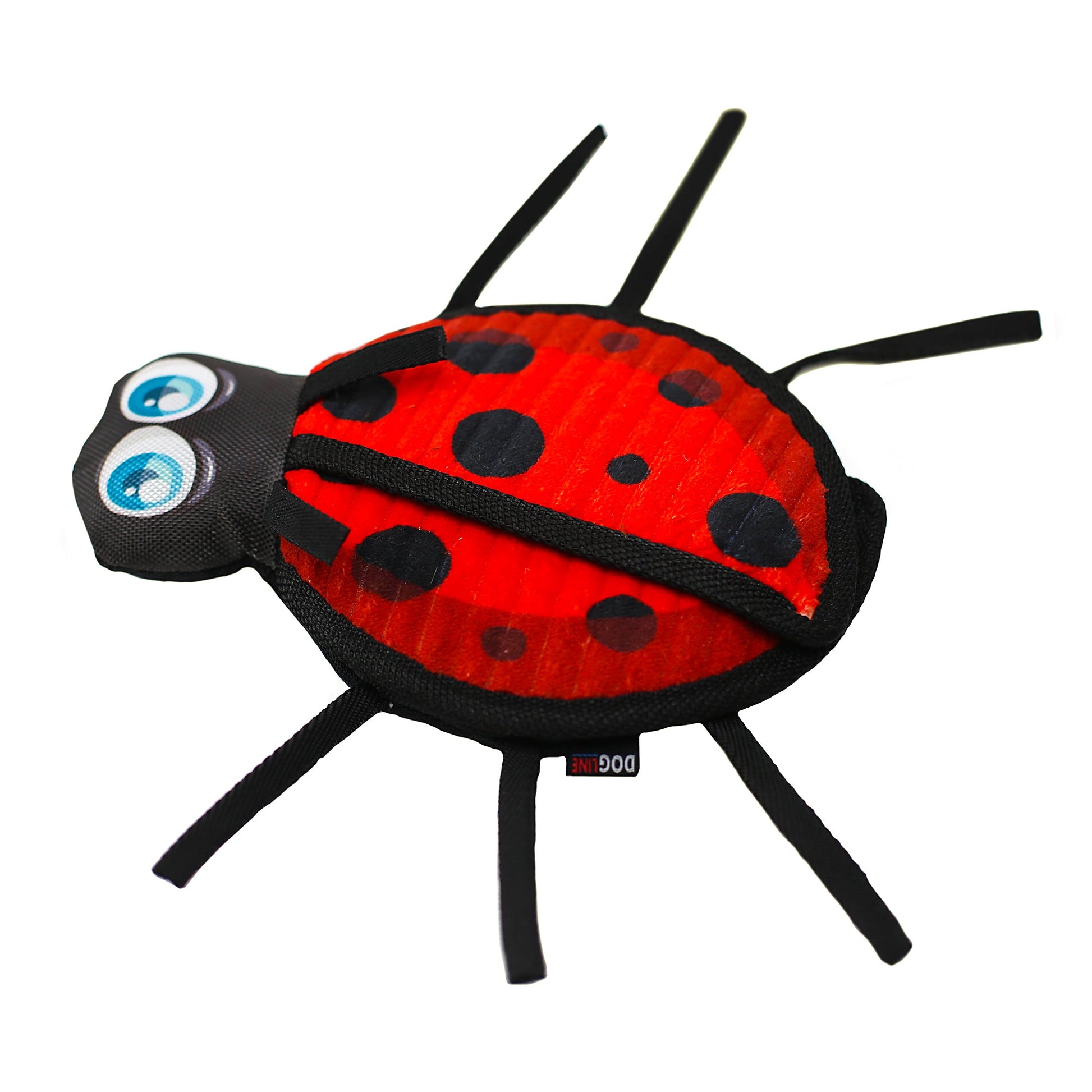 Squeaky Dog Toy Collection 10" Crinkle-Squeak Ladybug Dog Toys Dogline