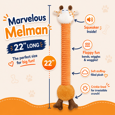 22" Long Plush Dog Toy 22" Marvelous Melman Dog Toys Dogline