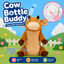 Bottle Buddy Dog Toys - 10" Cow Bottle Buddy Dog Toy - 10" Dog Toys Dogline