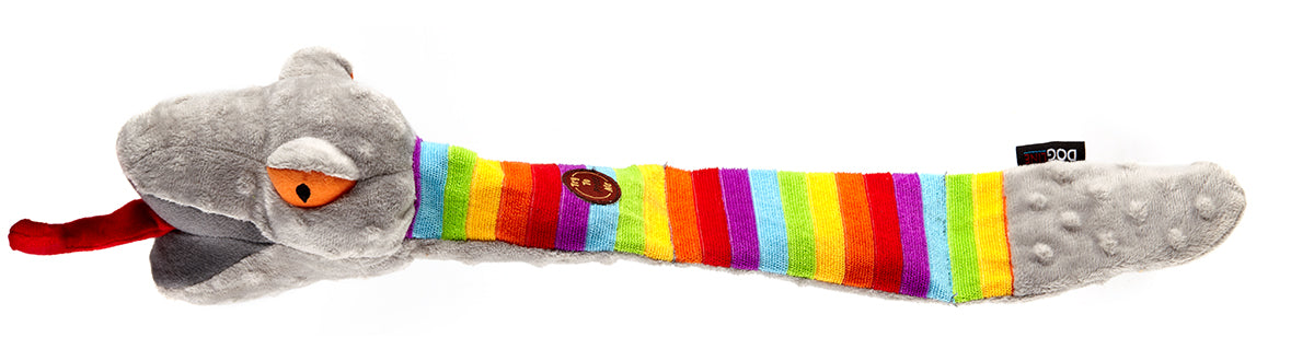 Moving Animal Toys 17.5" Rainbow Snake Dog Toys Dogline