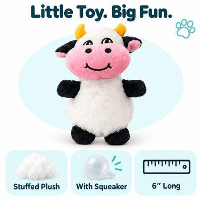 6" Cow Mini Dog Toy Dog Toys Dogline