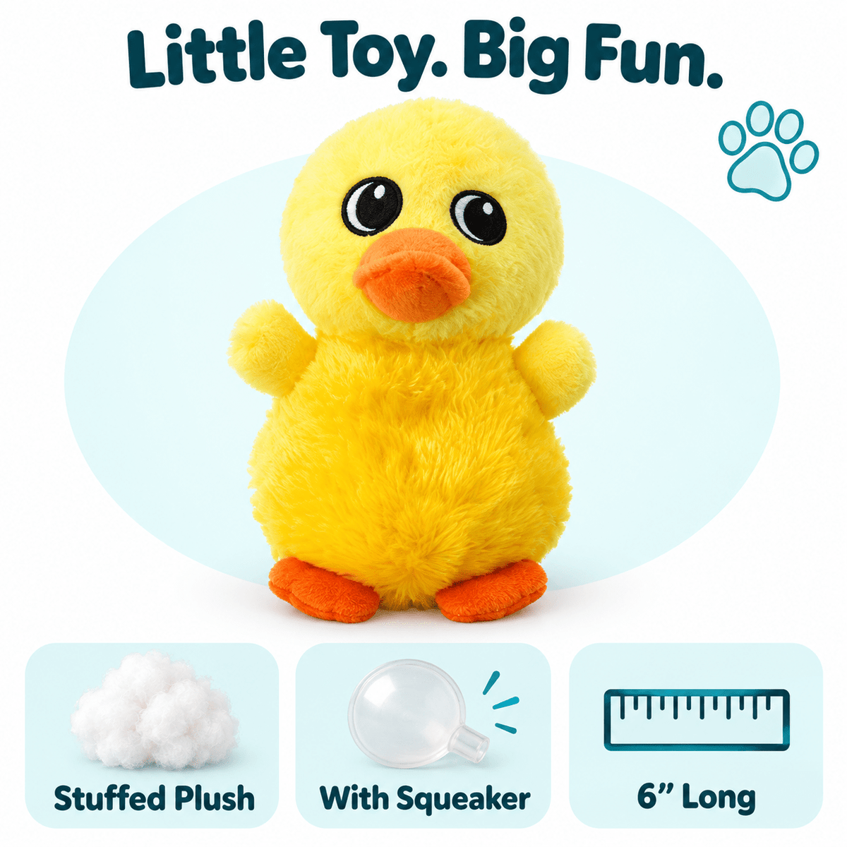 6" Duck Mini Dog Toy Dog Toys Dogline