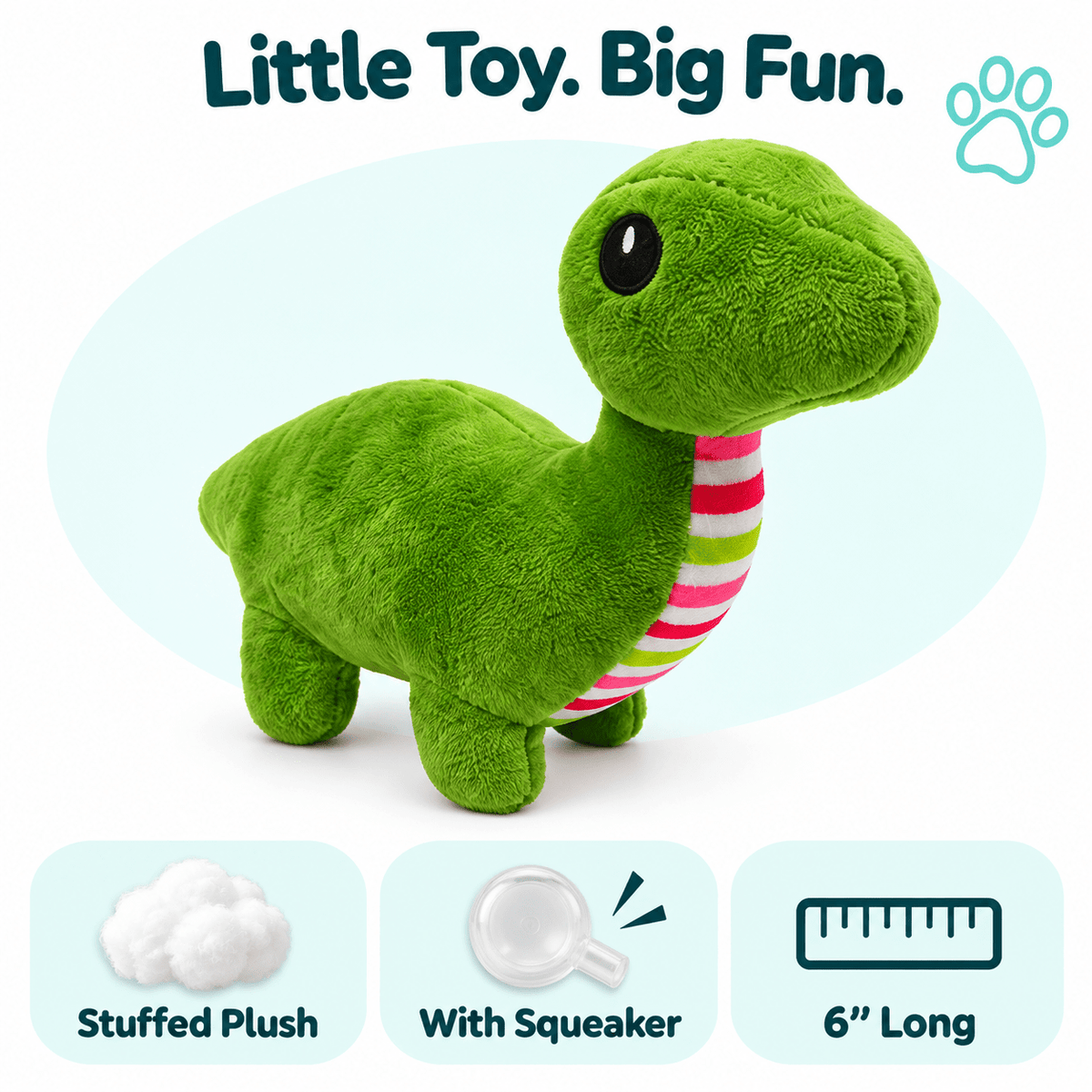 8" Dino Mini Dog Toy Dog Toys Dogline