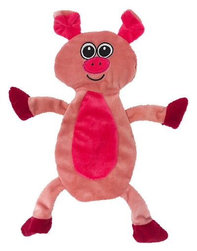 12" Pig Crinkle Flat Dog Toy Dog Toys Dogline