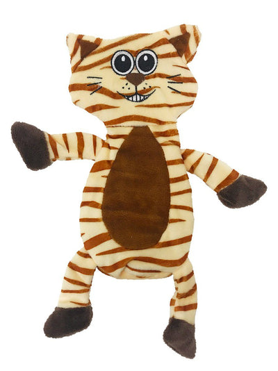 12" Tiger Crinkle Flat Dog Toy Dog Toys Dogline