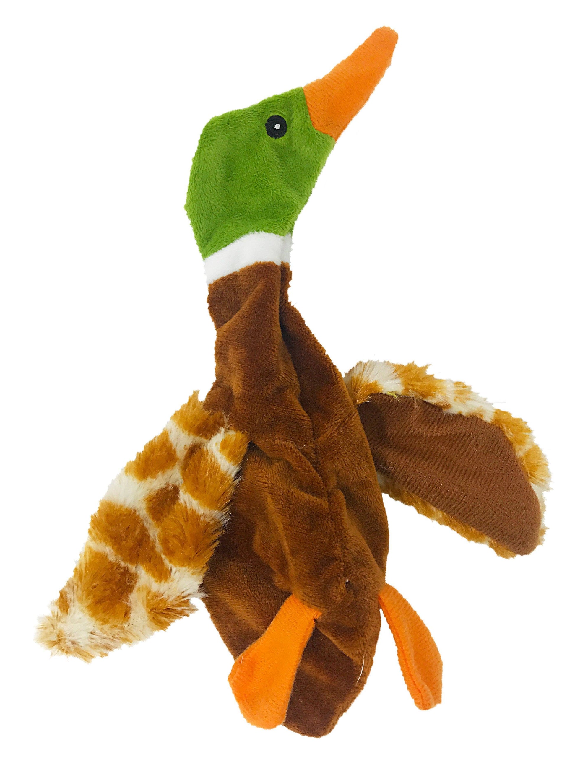 12" Crinkle Flat Dog Toy Collection 9" Duck Brown Crinkle Dog Toy Dog Toys Dogline