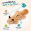 Crinkle Critters Stuffing-Free Dog Toy with Squeaker 9.5" Light Brown Squirrel Dog Toys Dogline