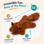 Crinkle Critters Stuffing-Free Dog Toy with Squeaker 9.5" Dark Brown Squirrel Dog Toys Dogline