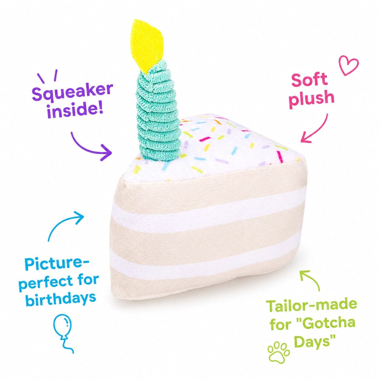 Cupcakes and Cake Slices Mini Plush Dog Toys Collection Dog Toys Dogline
