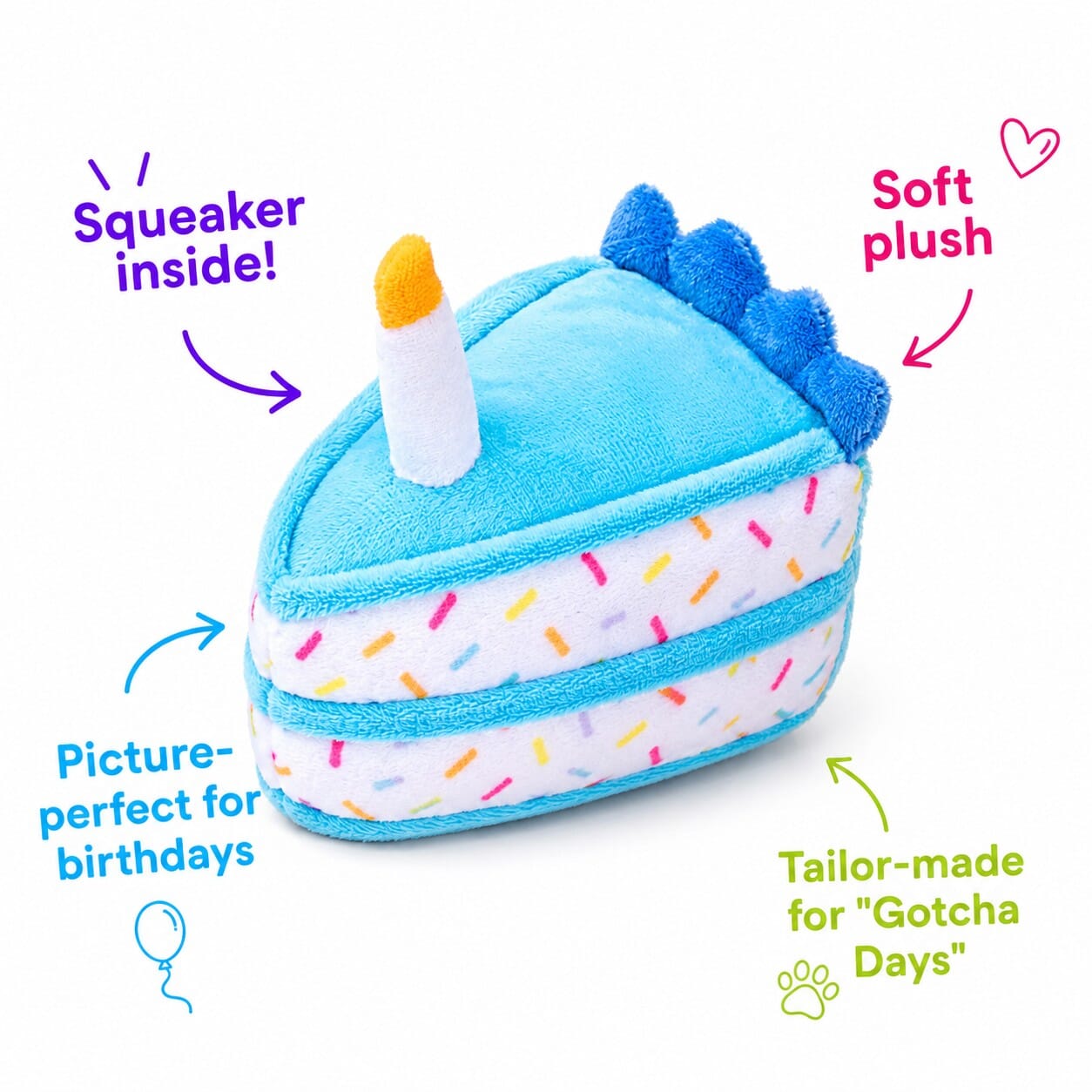 Cupcakes and Cake Slices Mini Plush Dog Toys Collection Dog Toys Dogline