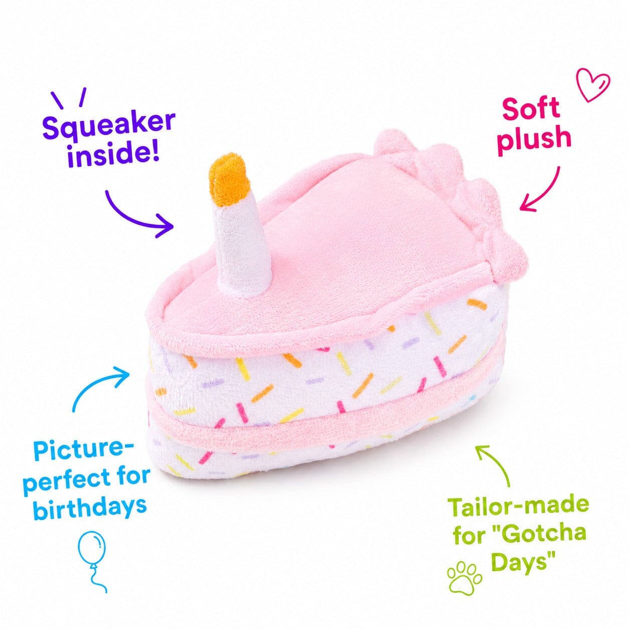 Cupcakes and Cake Slices Mini Plush Dog Toys Collection Dog Toys Dogline