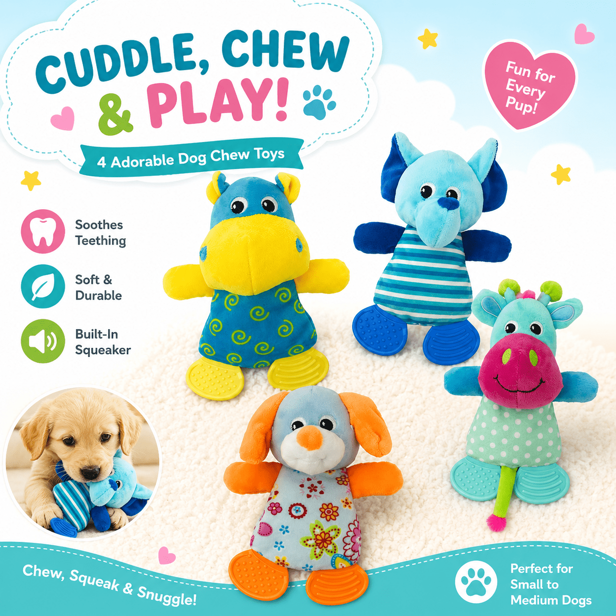 10" Soft Dog Toy Collection Dog Toys Dogline