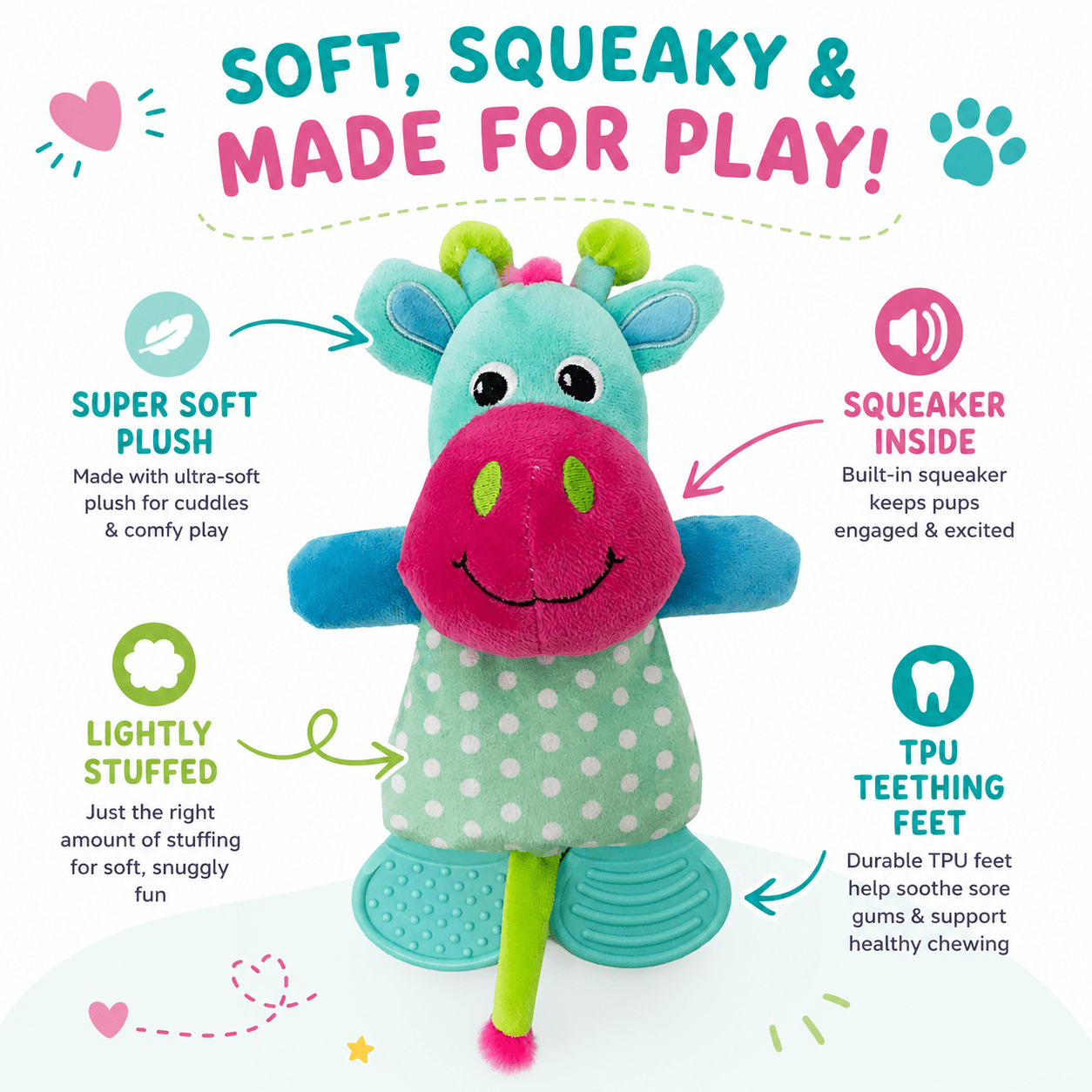 10" Soft Dog Toy Collection 10" Giraffe Soft Dog Toy Dog Toys Dogline