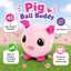 4" Ball Buddy Dog Toy with Ball-Shaped Squeaker Pig Dog Toys Dogline