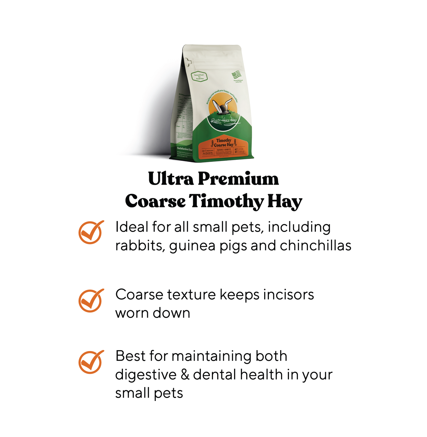 Rabbit Hole Hay Ultra Premium Coarse Timothy Hay Hay Rabbit Hole Hay