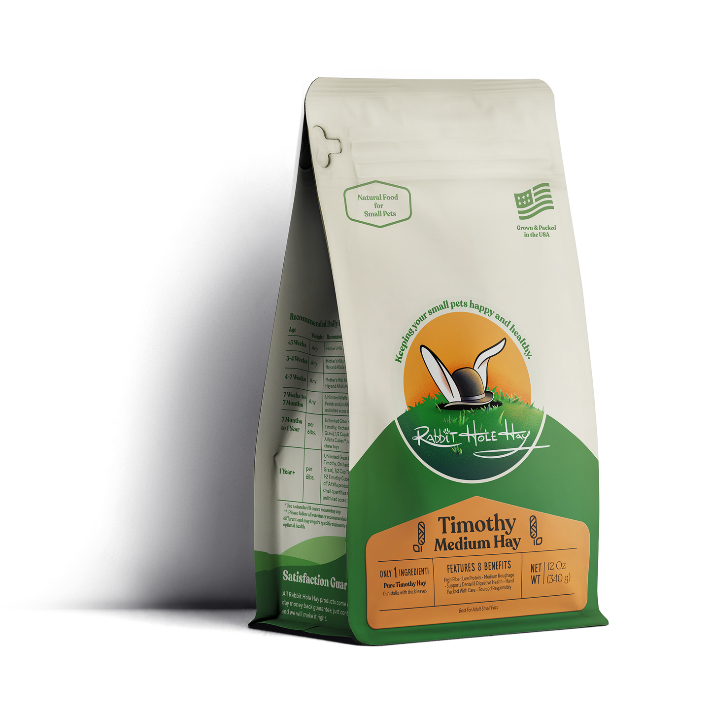 Rabbit Hole Hay Ultra Premium Medium Timothy Hay 12 oz Hay Rabbit Hole Hay