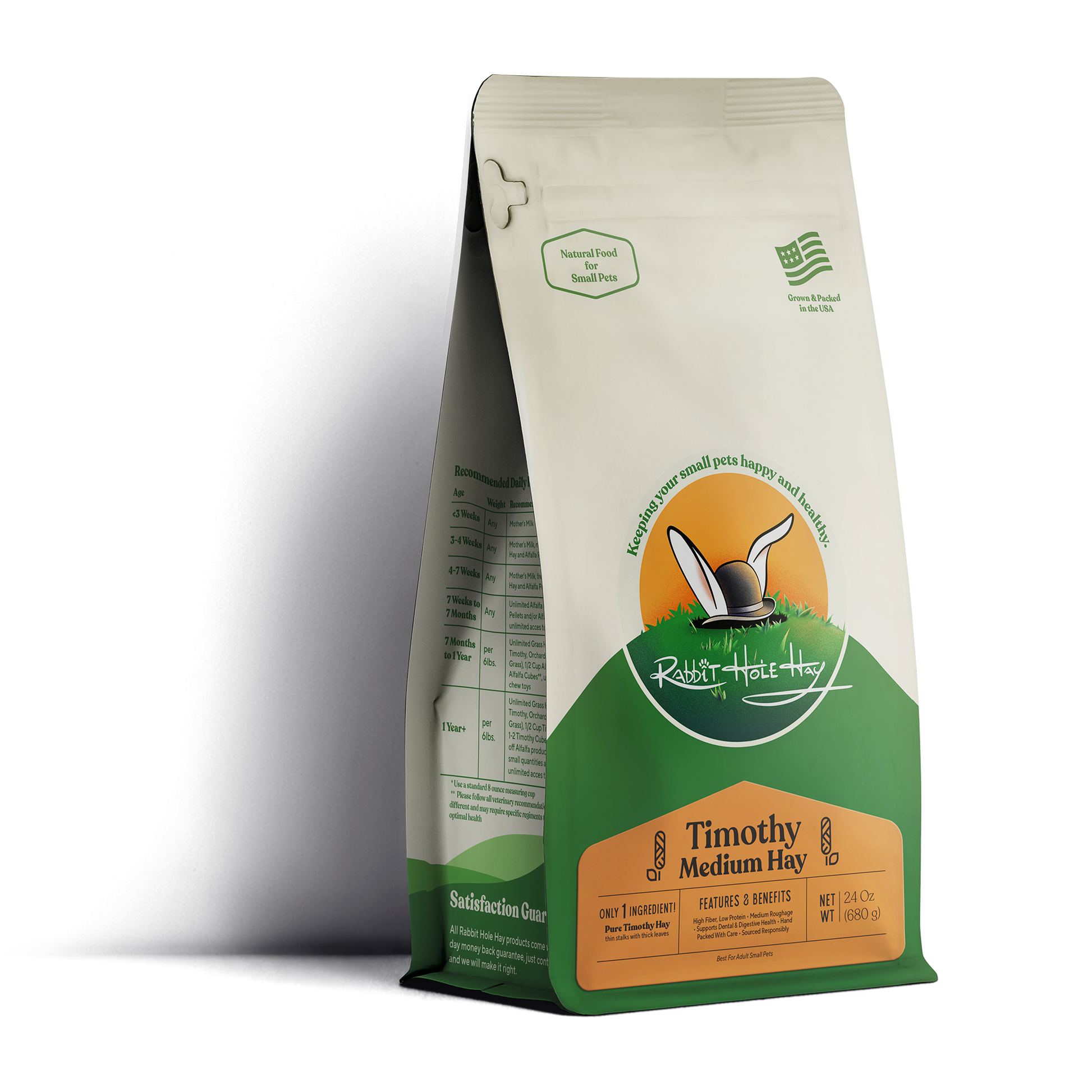 Rabbit Hole Hay Ultra Premium Medium Timothy Hay 24 oz Hay Rabbit Hole Hay