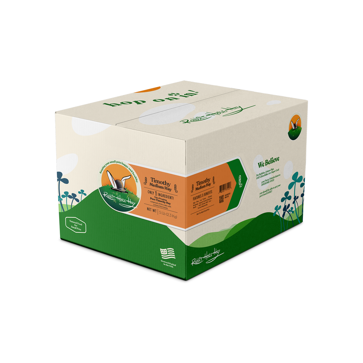 Rabbit Hole Hay Ultra Premium Medium Timothy Hay 5 lb Hay Rabbit Hole Hay