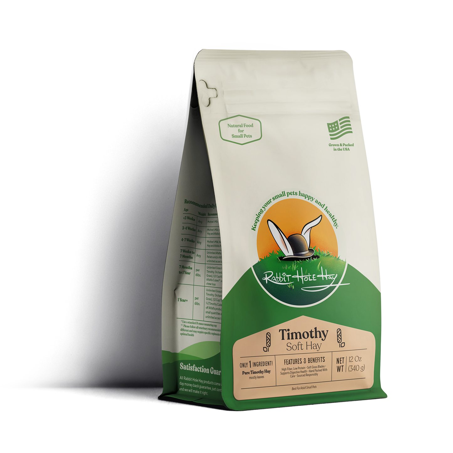 Rabbit Hole Hay Ultra Premium Soft Timothy Hay 12 oz Hay Rabbit Hole Hay