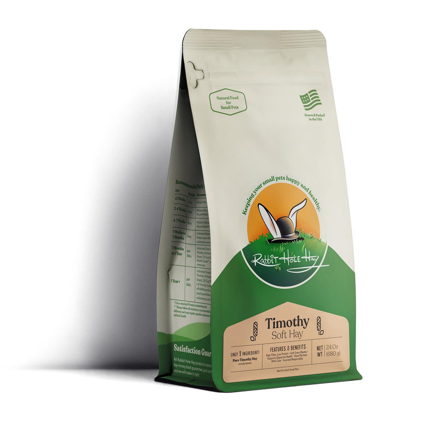 Rabbit Hole Hay Ultra Premium Soft Timothy Hay 24 oz Hay Rabbit Hole Hay