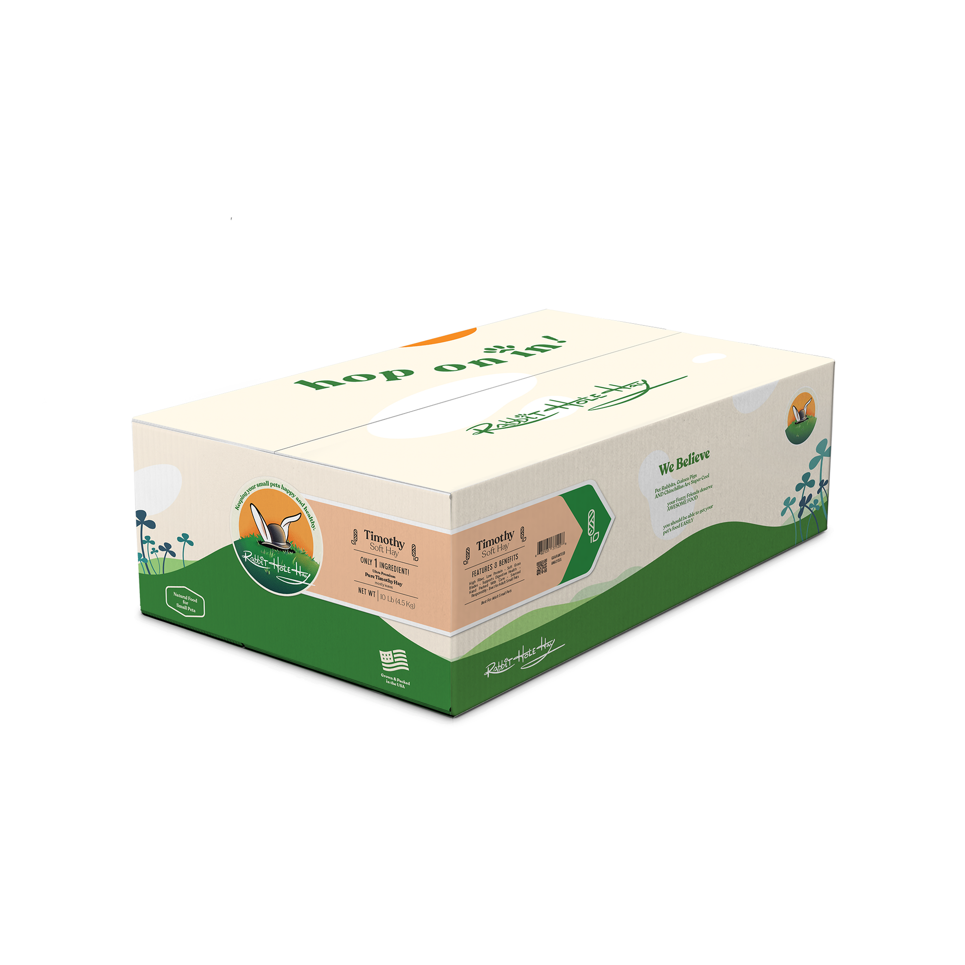 Rabbit Hole Hay Ultra Premium Soft Timothy Hay 10 lb Hay Rabbit Hole Hay