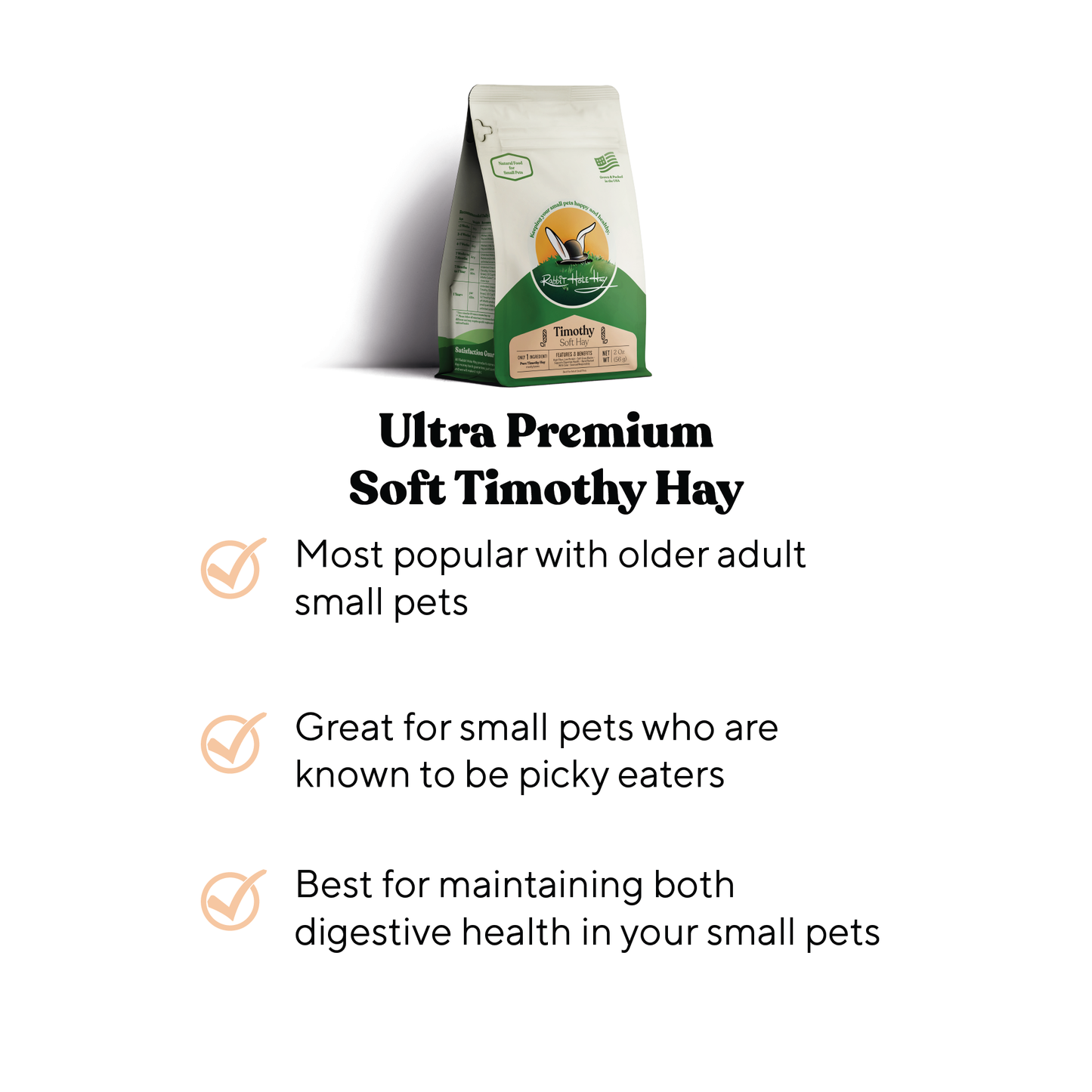 Rabbit Hole Hay Ultra Premium Soft Timothy Hay Hay Rabbit Hole Hay