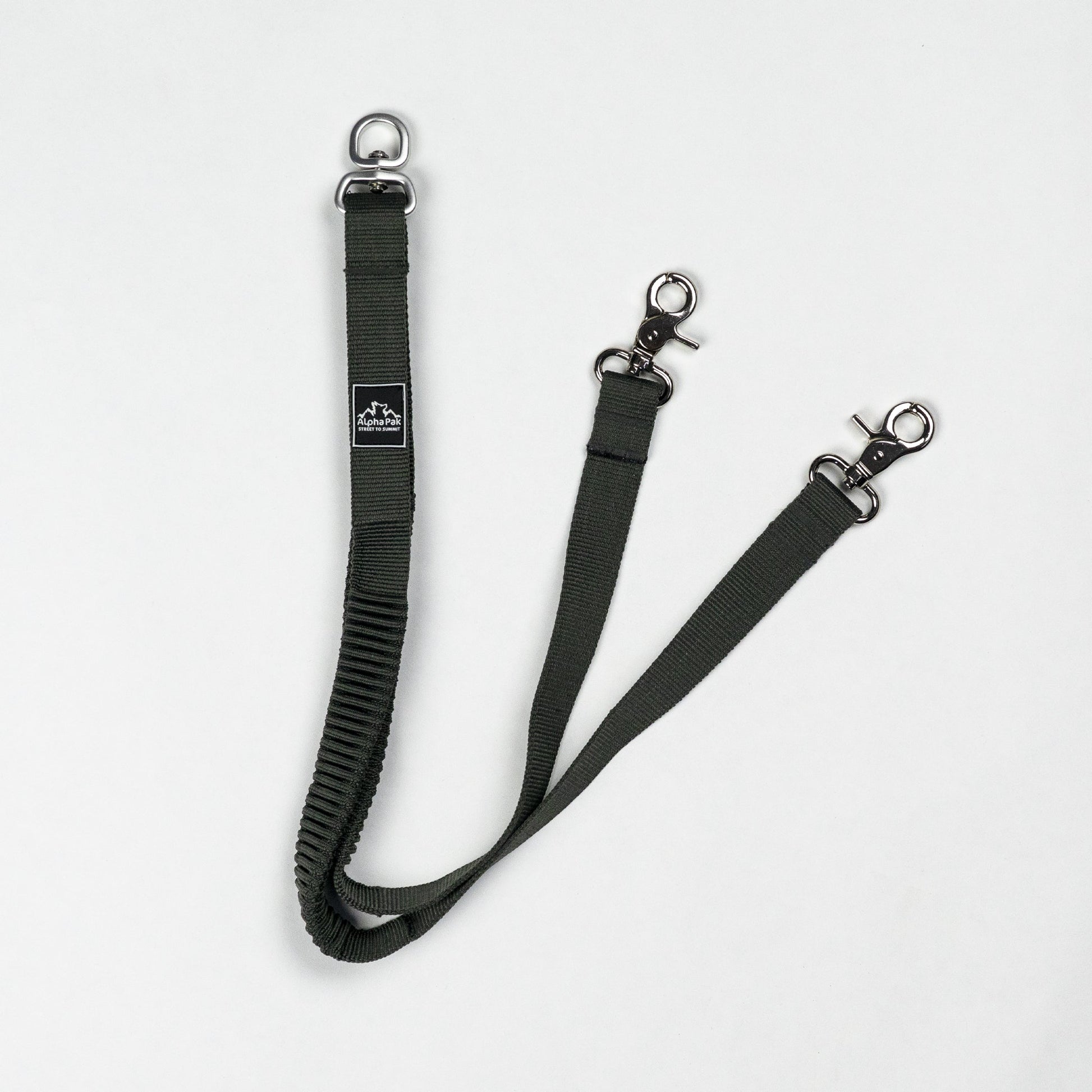 Teton Dark Gray Elastic Dog Leash Coupler DOG LEASH COUPLER Alpha Pak