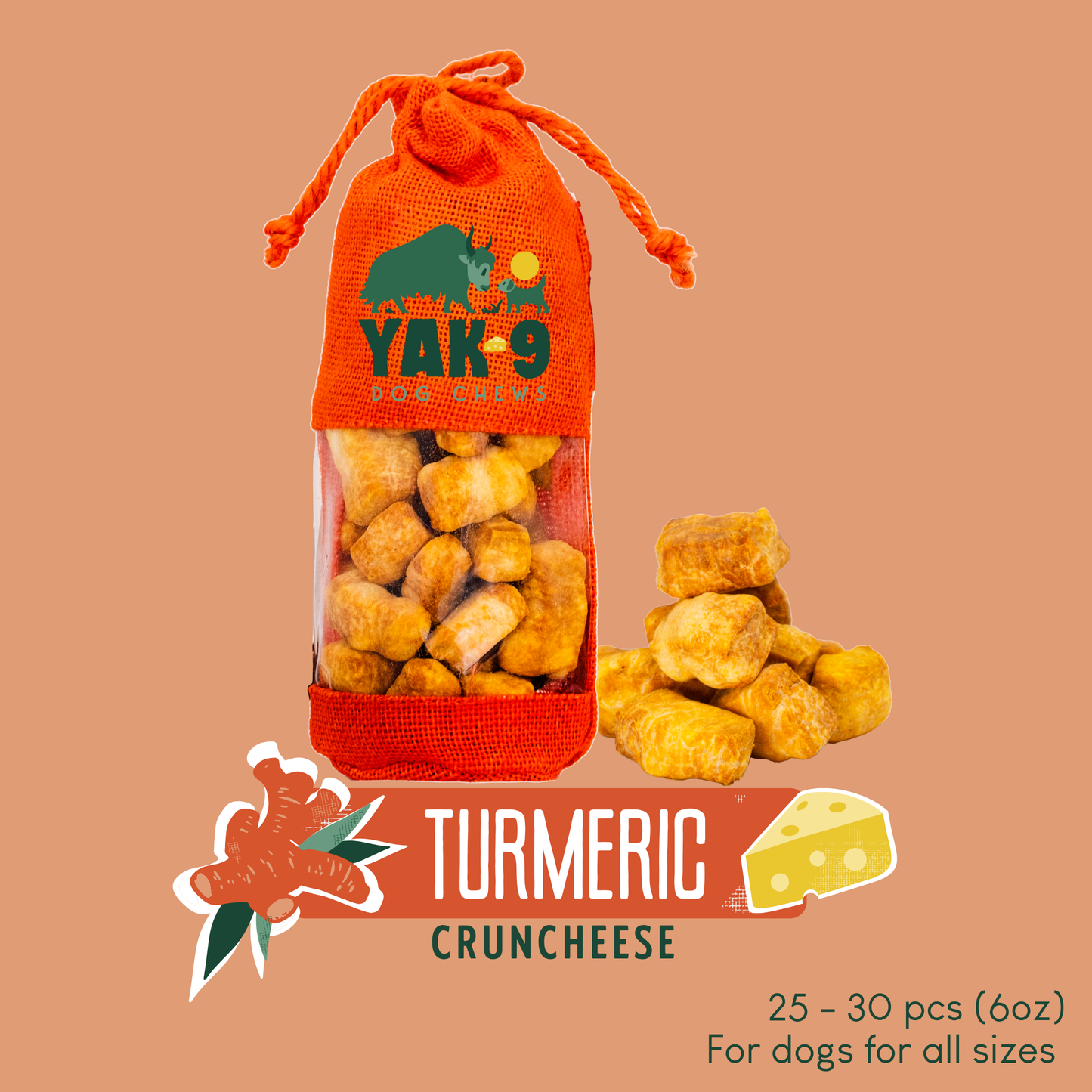 Turmeric Cheese Chews for Dogs TURMERIC YAK CHEWS Yak9 Chews