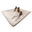 PupProtector™ Summer Short Fur Waterproof Throw Blanket - White with Brown Accents Dog Blanket Paw