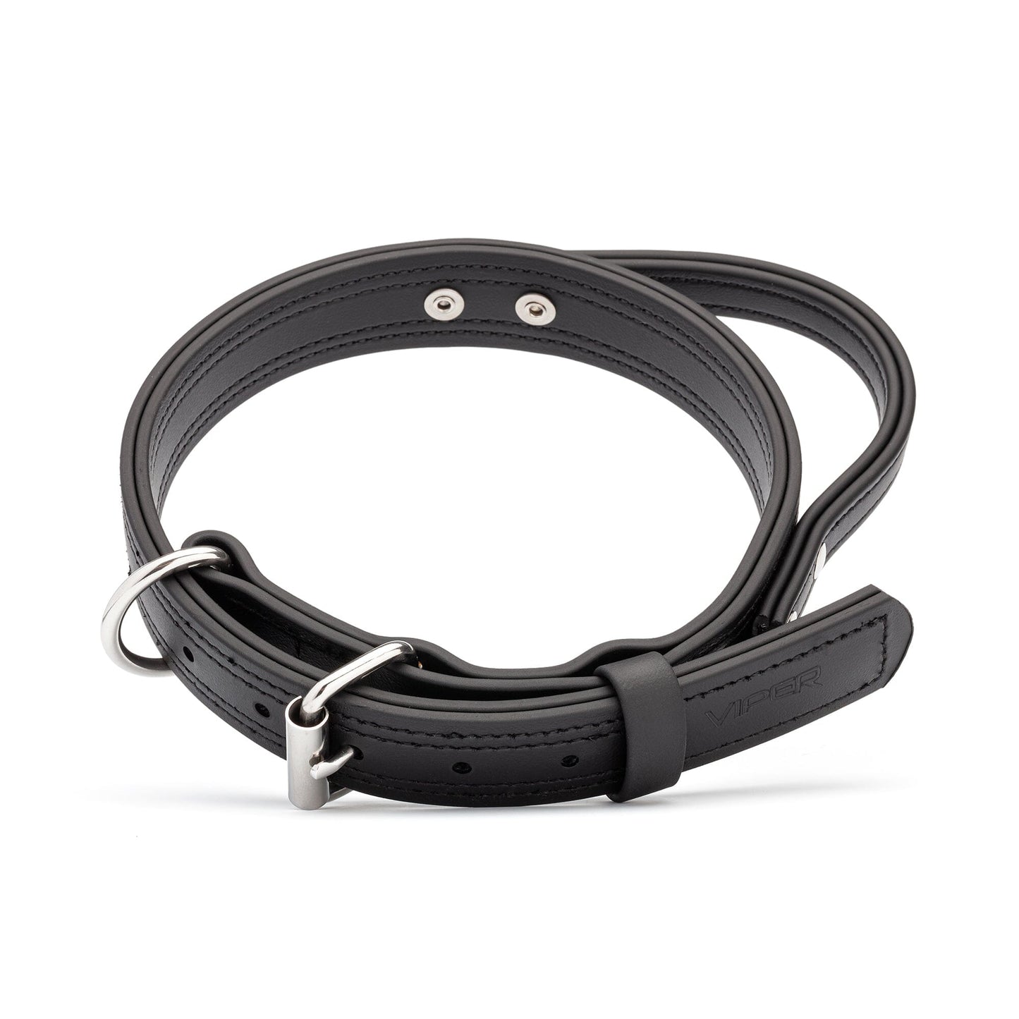 Viper Biothane Working Dog Collar + Built-in Handle - Stainless Steel Hardware 1-1 4" Dog Collars Dogline