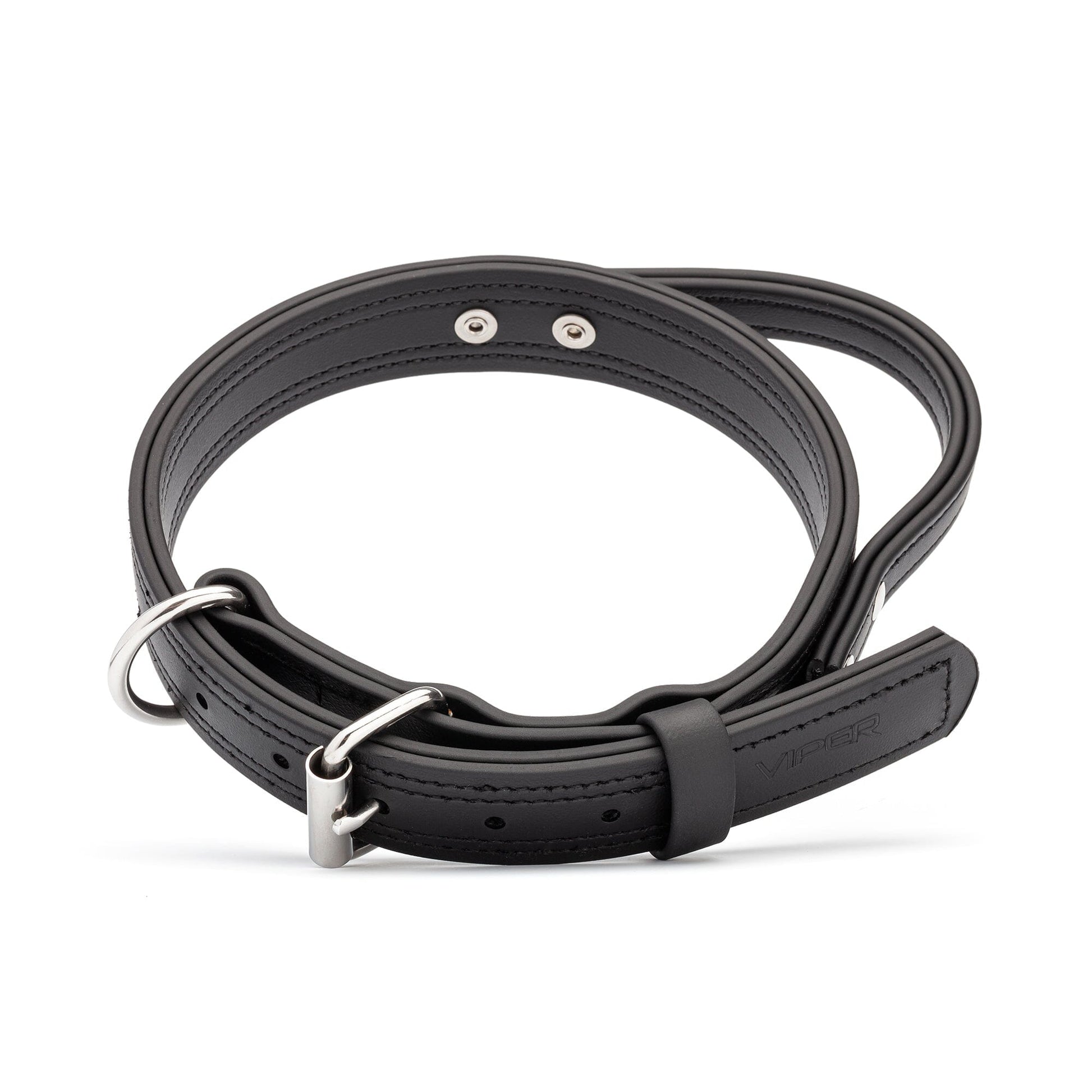 Viper Biothane Working Dog Collar + Built-in Handle - Stainless Steel Hardware 1-1 4" Dog Collars Dogline
