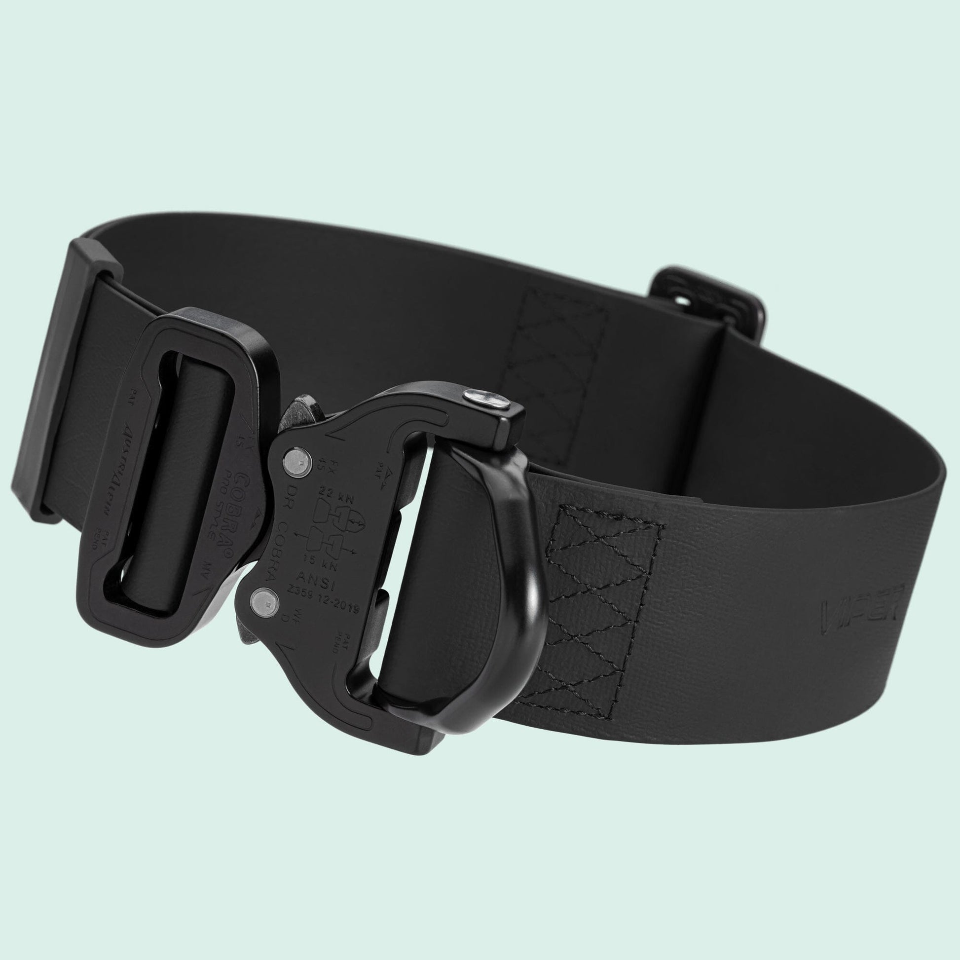 Viper BioThane Tactical Dog Collar with Cobra Buckle, 1.75" Wide Dog Collars Dogline