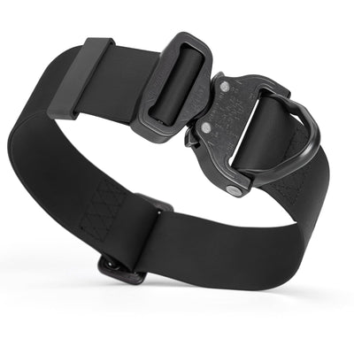 Viper BioThane Tactical Dog Collar with Cobra Buckle, 1.75" Wide Black Dog Collars Dogline