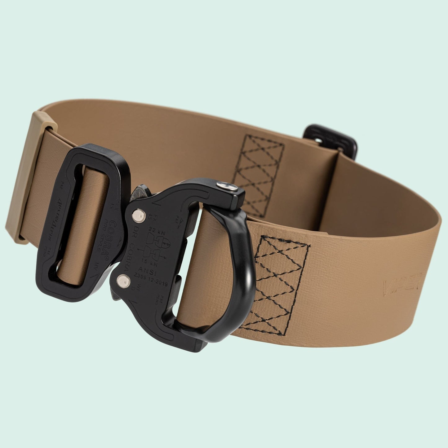 Viper BioThane Tactical Dog Collar with Cobra Buckle, 1.75" Wide Dog Collars Dogline