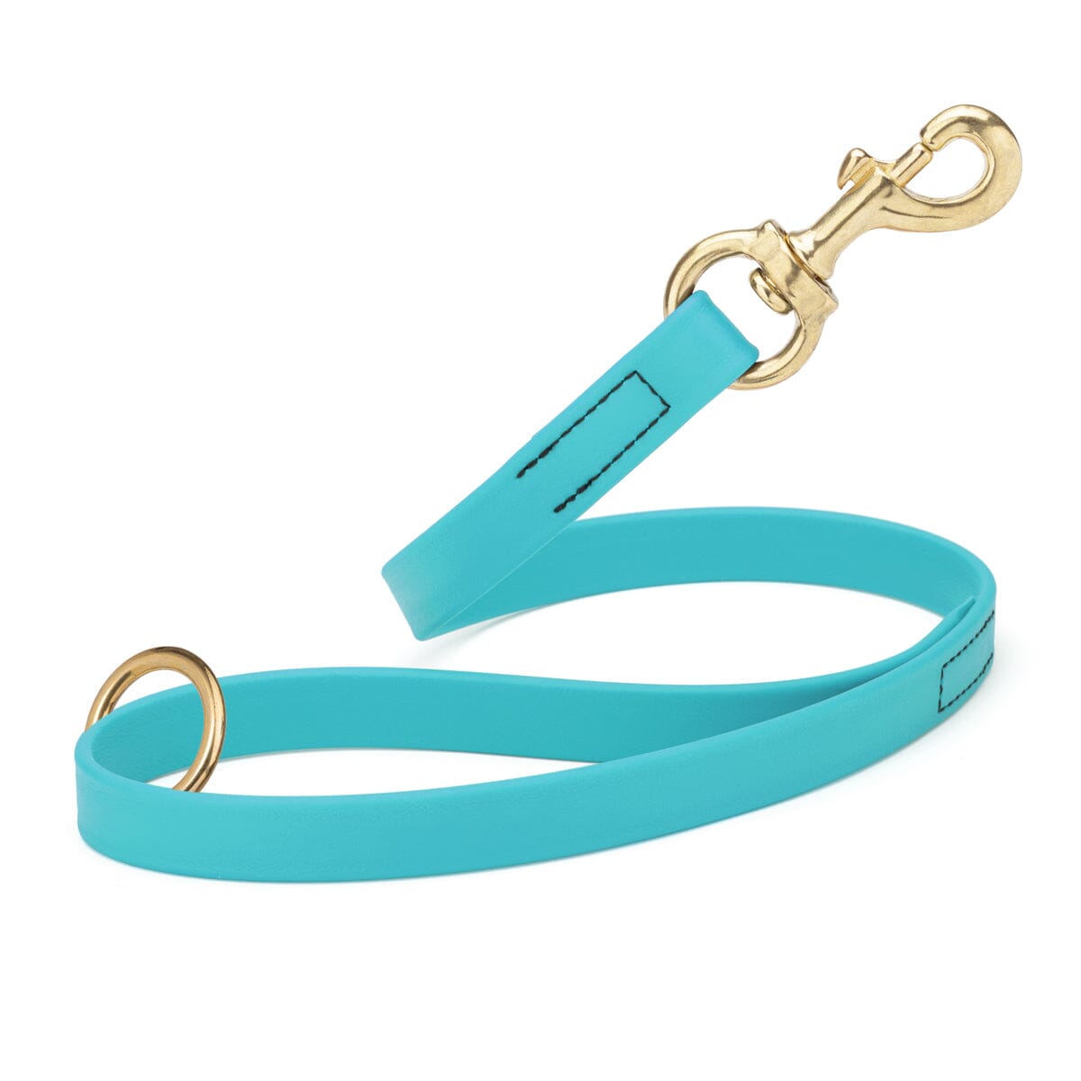 Viper Biothane Traffic Lead - Brass Hardware Sky Blue Dog Leashes Dogline