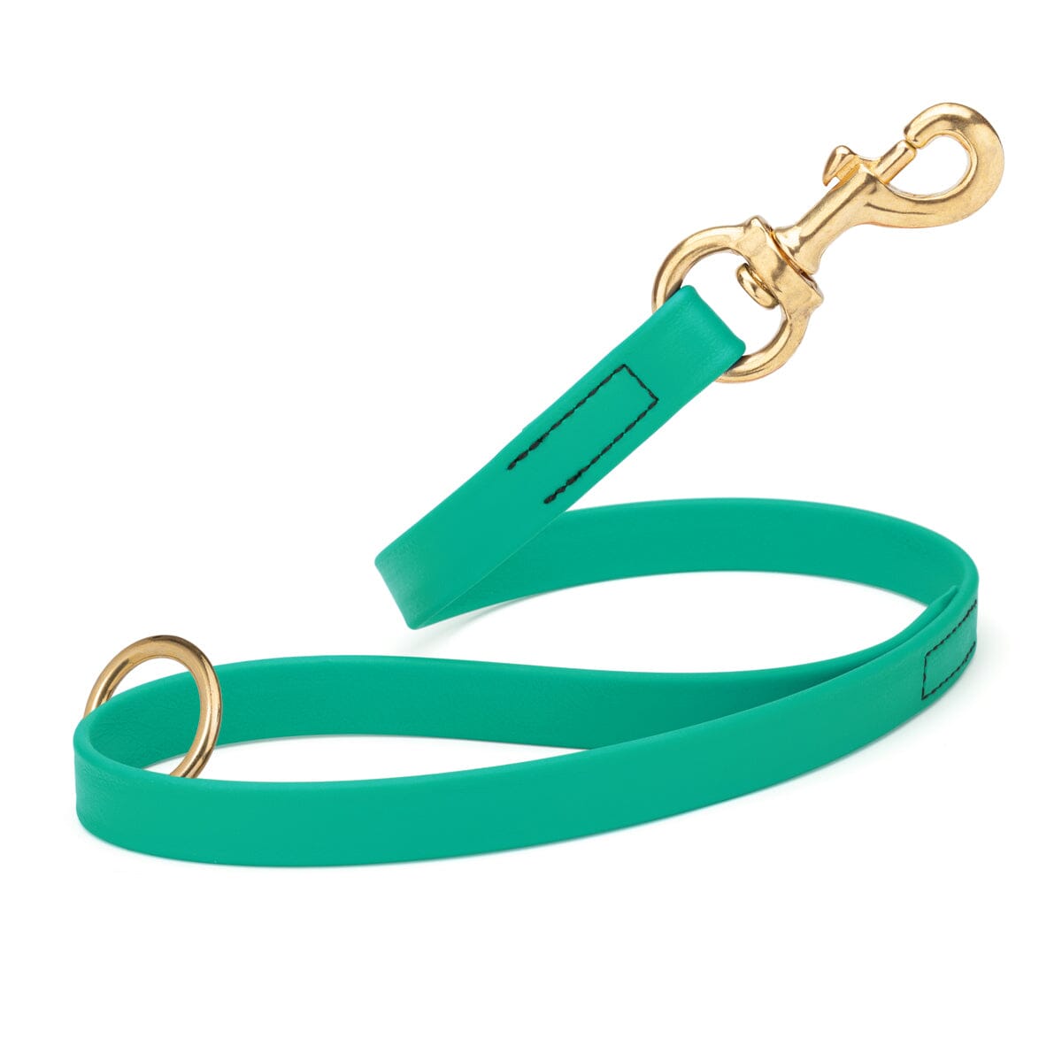 Viper Biothane Traffic Lead - Brass Hardware Teal Dog Leashes Dogline