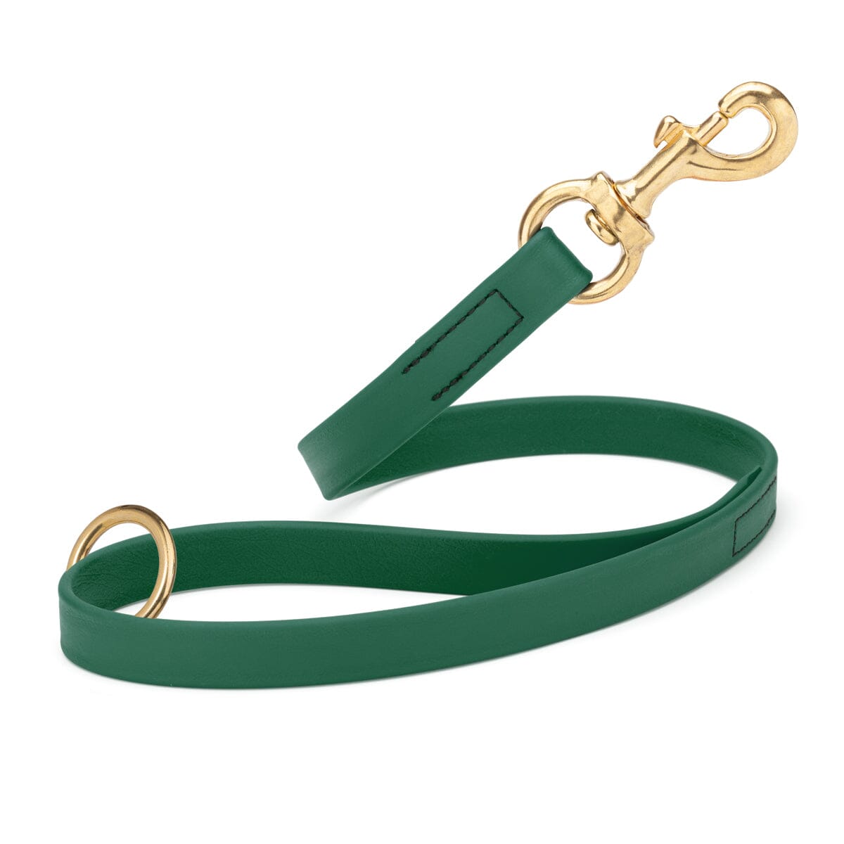 Viper Biothane Traffic Lead - Brass Hardware Hunter Green Dog Leashes Dogline