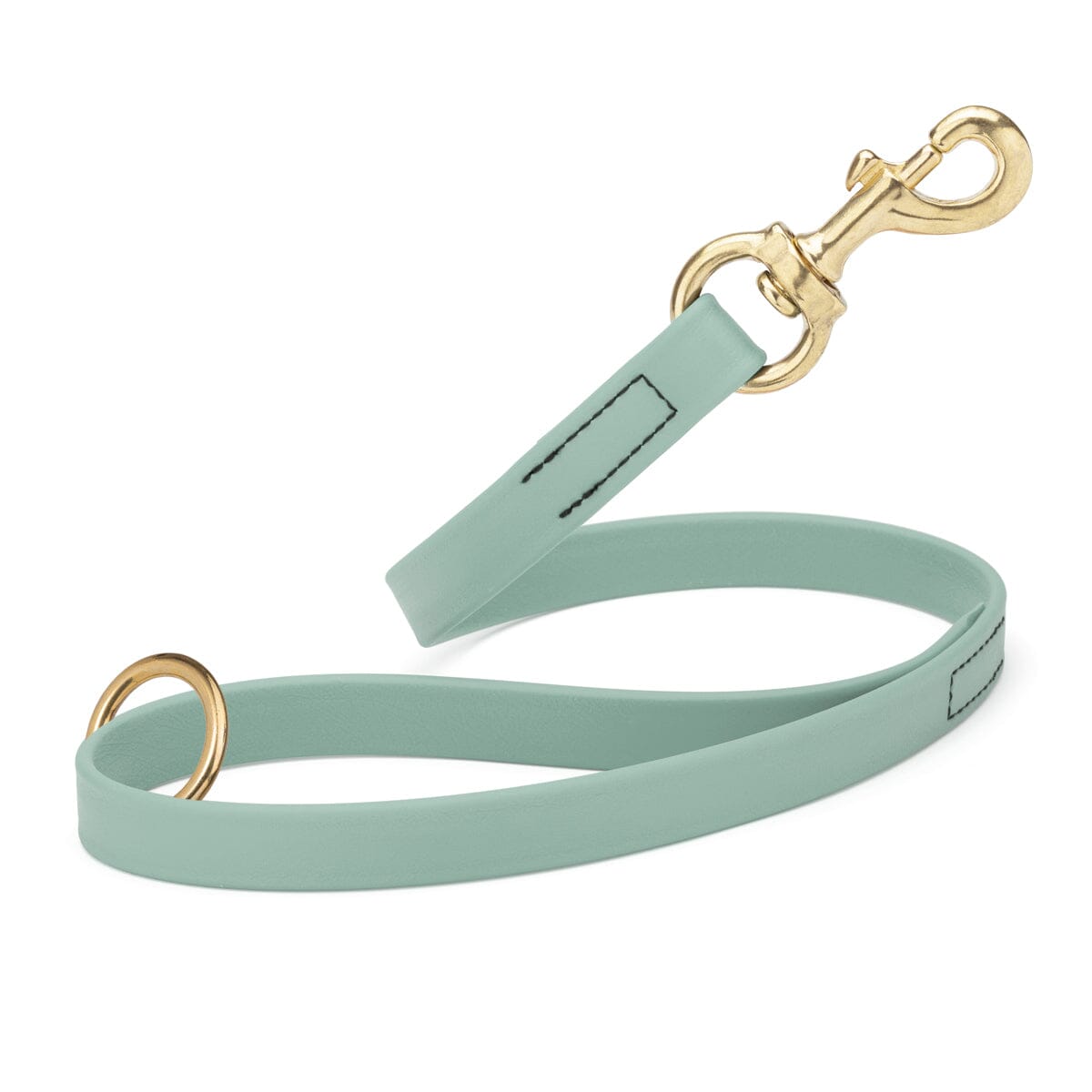 Viper Biothane Traffic Lead - Brass Hardware Sage Green Dog Leashes Dogline