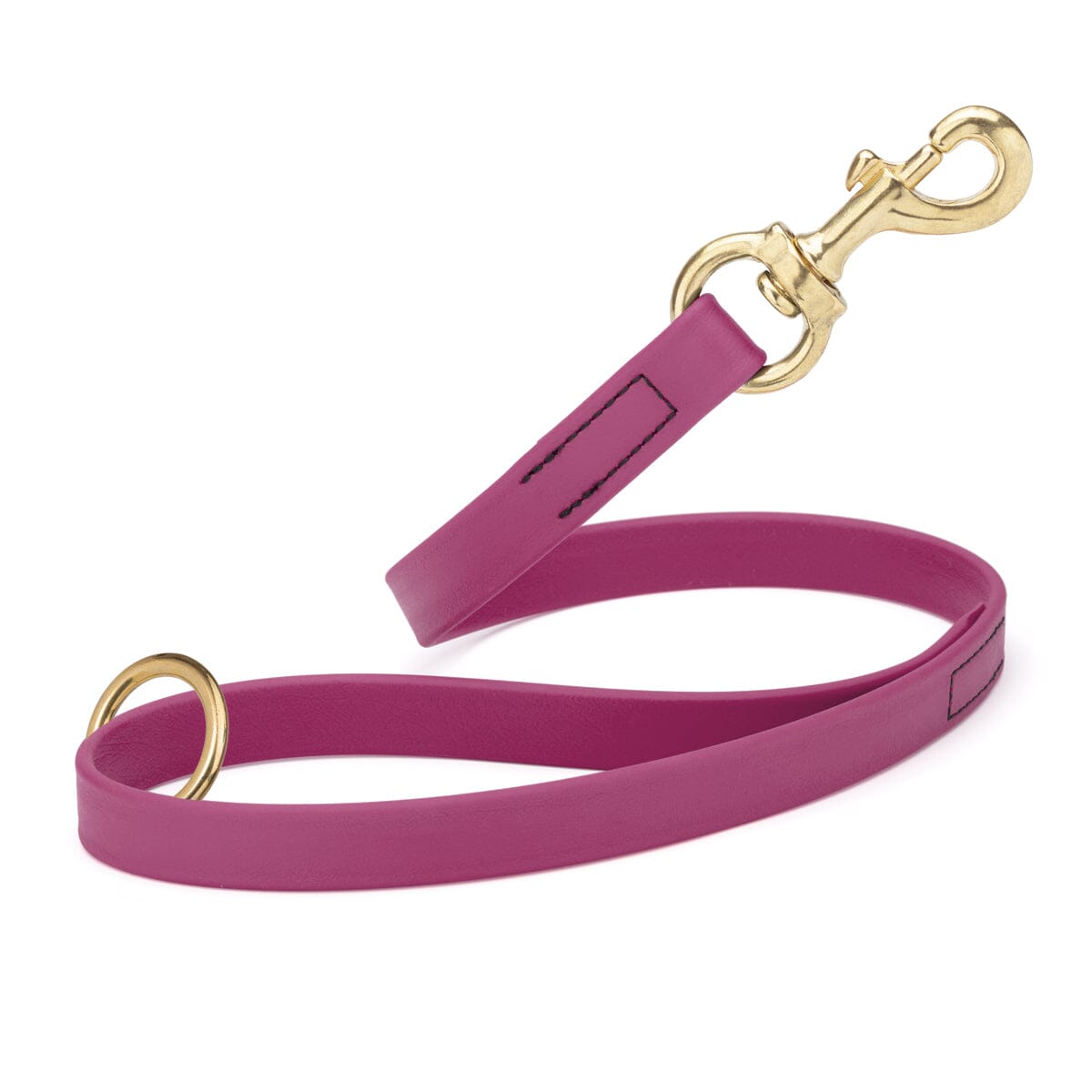 Viper Biothane Traffic Lead - Brass Hardware Magenta Pink Dog Leashes Dogline