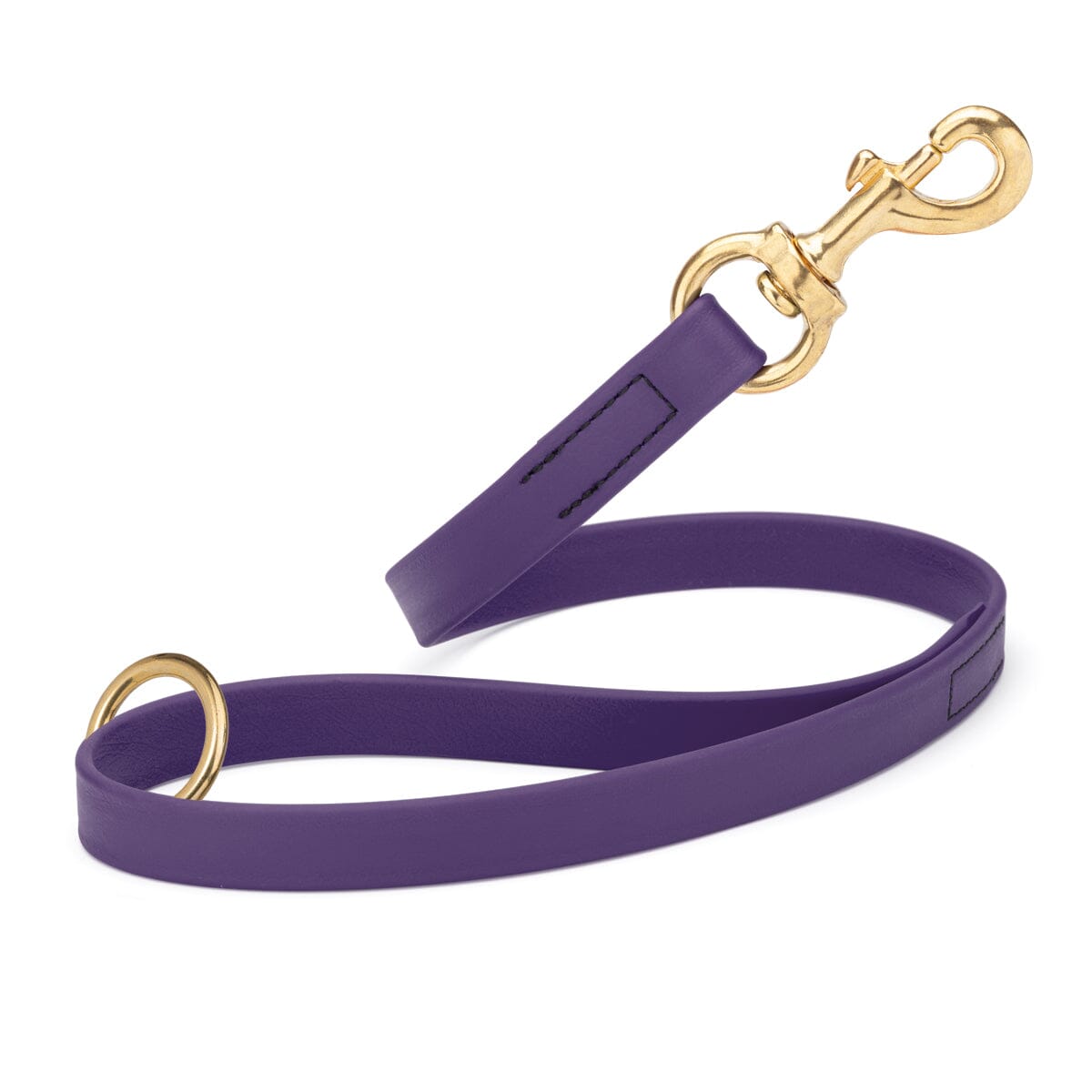 Viper Biothane Traffic Lead - Brass Hardware Violet Purple Dog Leashes Dogline