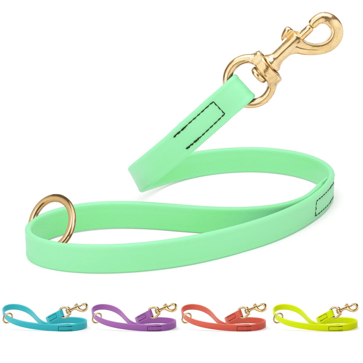 Viper Biothane Traffic Lead - Brass Hardware Dog Leashes Dogline