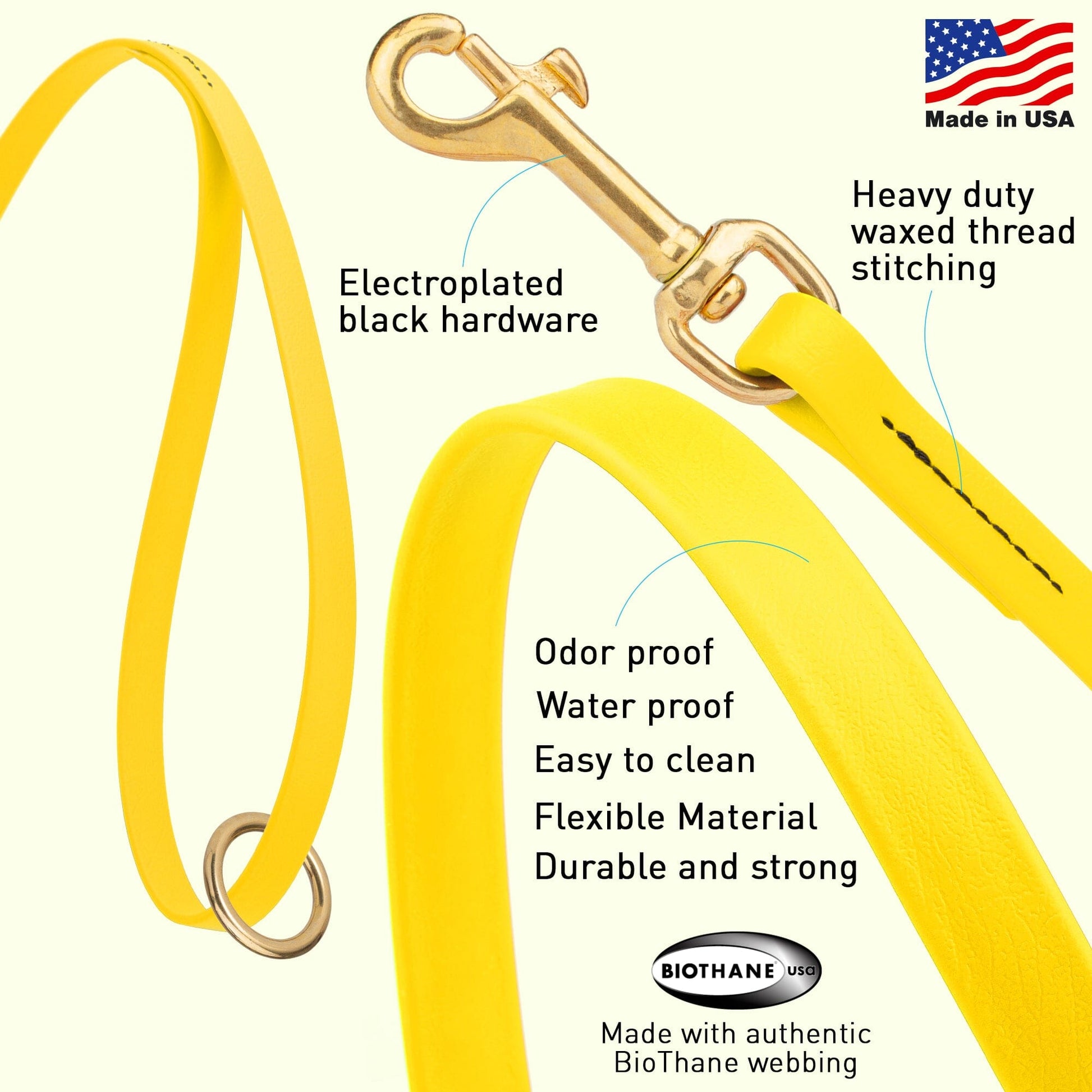 Viper Biothane Working Lead 4 ft Dog Leashes Dogline