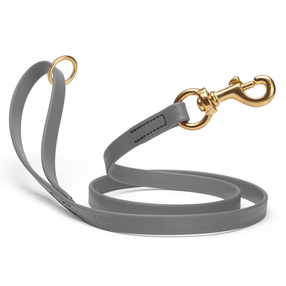 Viper Biothane Working Lead 4 ft Battleship Gray Dog Leashes Dogline