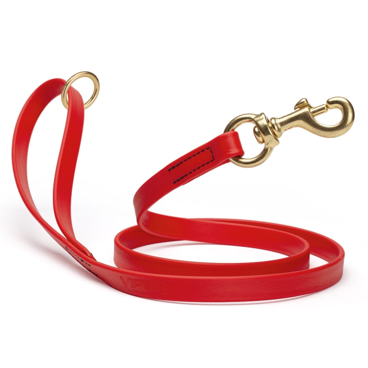 Viper Biothane Working Lead 4 ft Cherry Red Dog Leashes Dogline