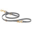 Viper Biothane Adjustable Multi-Purpose Dog Leash with Brass Hardware, 7FT Battleship Gray Dog Leashes Dogline