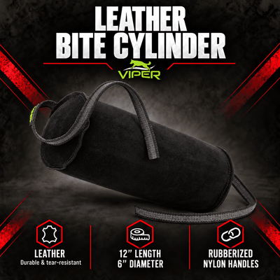 Viper Leather Cylinder Bite Roll Dog Toys Dogline