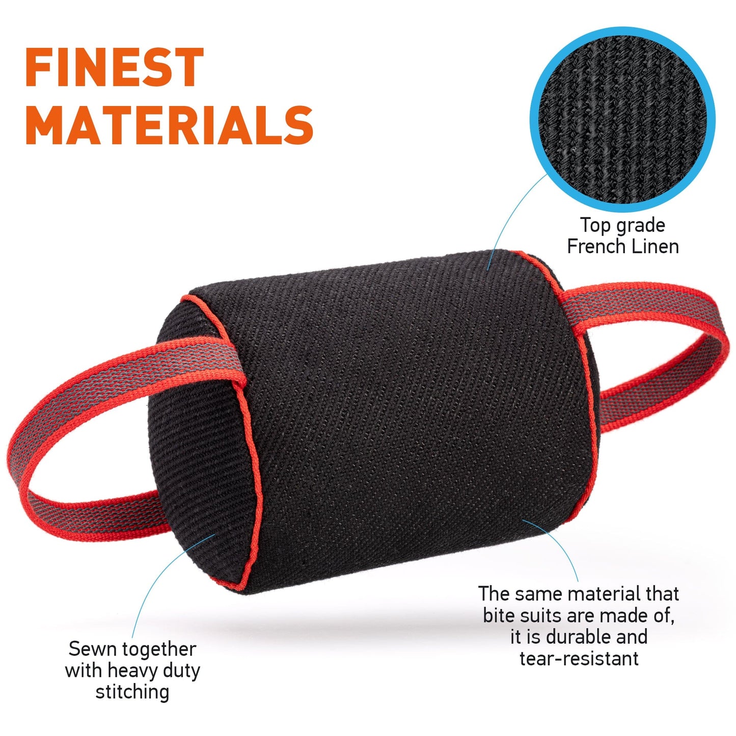 Viper French Linen Cylinder Mini Bite Roll Dog Toys Dogline