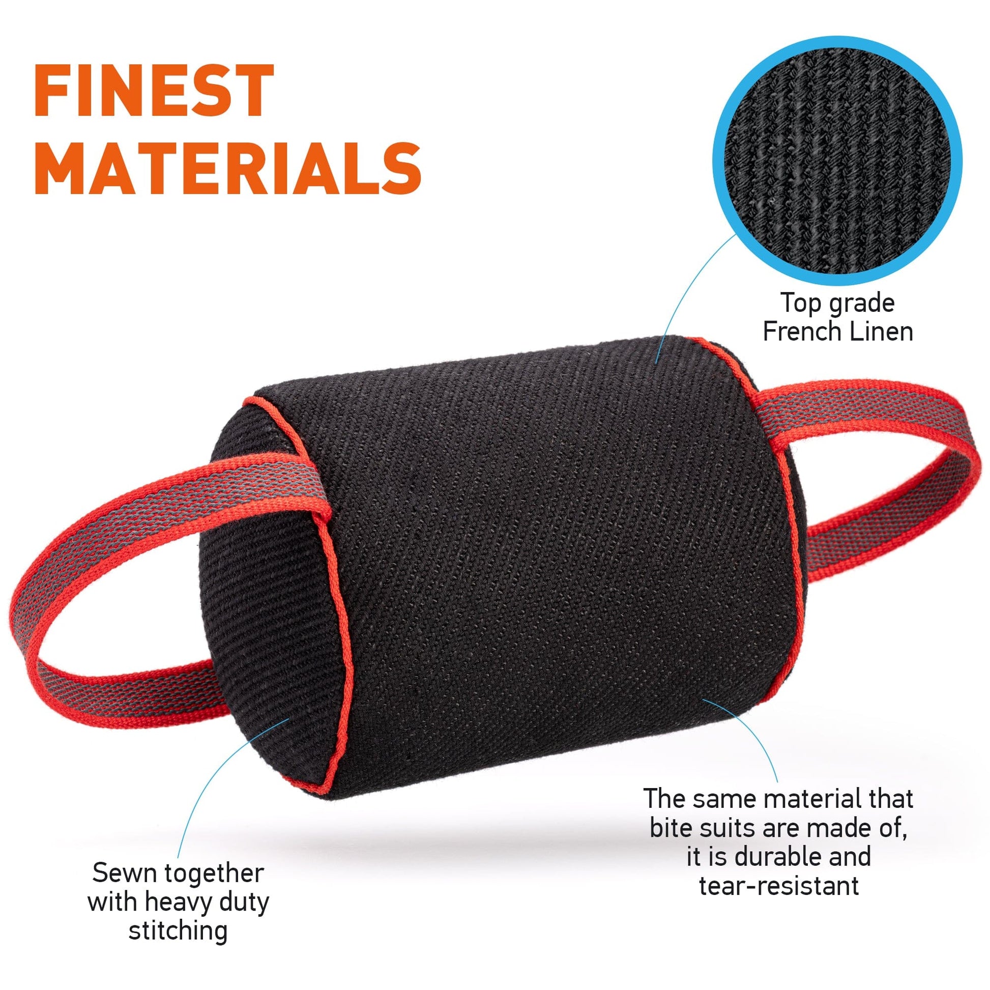 Viper French Linen Cylinder Mini Bite Roll Dog Toys Dogline